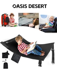 Buy Airplane Bed for Toddler, Toddler Aircraft Bed Child Seat Extender Portable Toddler Travel Bed Aircraft Leg Rest Child Lying Down Baby Travel Essentials Flight Sleep (Black) in UAE