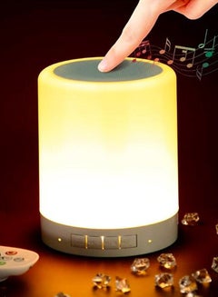 Buy Portable Bluetooth Speaker with 6 Color Dimmable LED Lamp in UAE