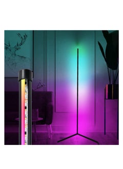 Buy DIY LED Corner Floor Lamp with Remote for Living Room, Colour Changing Standing Atmosphere Modern Floor Lamp Dimmiable for Children's Room Decoration, 18 Watt, 156CM/61.5Inch Height in UAE