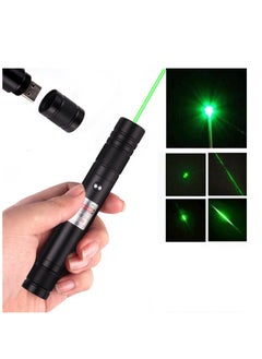 Buy Long Range High Power Green Laser Pointer - USB Rechargeable Tactical Light for Indoor Teaching, Office Meetings, Night Hiking, and Interactive Cat Toy with Adjustable Focus in Saudi Arabia