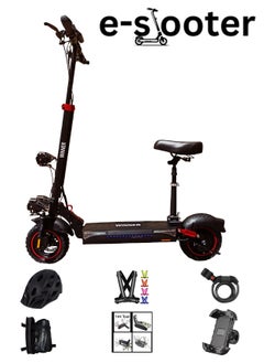 Buy T5 winner 2024 Electric Scooter - Big Digital Display and BLUETOOTH Feature. 10.25" OFF Road Tires, 35-40 kms range & 60 KPH Speed 2000W. Folding E Scooter it comes with free Helmet, Safety Belt, Toolkit, Pump, Mobile Holder and Lock. in UAE