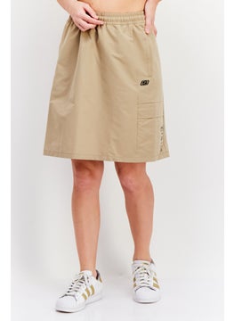 Buy Women Sportswear Fit Brand Logo Training Skirts, Khaki in UAE