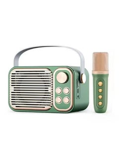 Buy New YS-104 microphone Bluetooth speaker retro portable column outdoor stereo subwoofer mini home karaoke speaker HIFI boombox in UAE