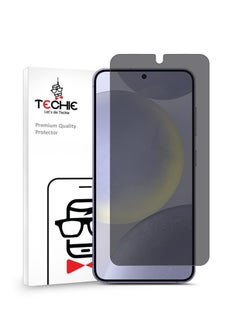 Buy HD Privacy Tempered Glass Screen Protector for Samsung Galaxy S24 Plus 2024 - Anti Bubbles 9H Hardness 0.33 mm Rounded Edges Easy Installation in Saudi Arabia