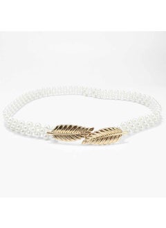 Buy Korean Style Womens Pearl Waist Chain Fashion Dress Elastic Belt Womens Decorative All-match Sweet Waist Cover WholesaleKL139-11 KL139-11 in UAE