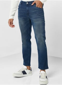 Buy Tapered Fit Washed Jean in UAE