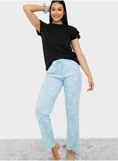 Buy Crew Neck T-Shirt And Pyjama Pants in Saudi Arabia