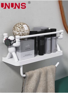 اشتري Wall Mounted Floating Shelves,Humanoid Hanging Shelves With Towel Rack,Wall Mounts Storage Rack في السعودية