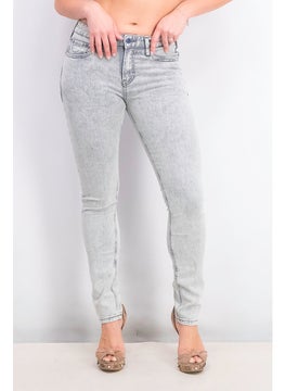 اشتري Women Skinny Fit Mid Rise Skim Jeans, Grey في السعودية