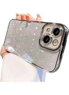 Buy iPhone 15 Case Cover For Women Girls Glitter Luxury Flexible Plating Shockproof Full Camera Lens Protective Protection Accessories Phone Back Cover For iPhone 15 Luxurious in UAE