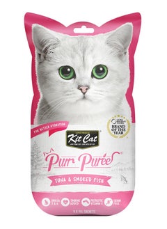 Buy Kit Cat Purr Puree Tuna & Smoked Fish in UAE