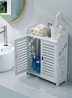 Buy Bathroom Storage Shelf Cabinet Rack in UAE