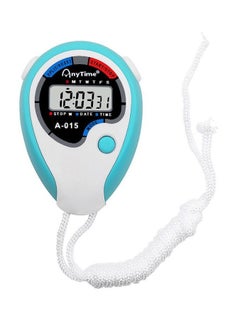 Buy A-015 Stopwatch Handheld Electronic Digital LCD With Date Time And Alarm, Light Blue in Egypt