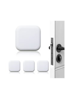 Buy 4 Pcs Door Stoppers Wall Protector Buffer Guard Doorknob Door Handle Bumper Self Adhesive Silencer Soft Rubber Crash Pad for Home Office (White) in Saudi Arabia