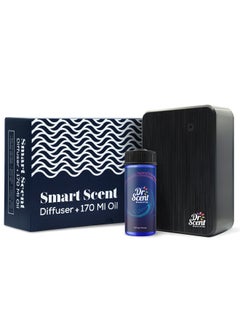 Buy Combo Pack - Dr Scent Essential Oil Smart Scent Diffuser Fragrance Machine (Black) With Diffuser Aroma Oil - Address (170ml) in UAE