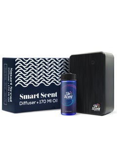 اشتري Combo Pack - Dr Scent Essential Oil Smart Scent Diffuser Fragrance Machine (Black) With Diffuser Aroma Oil - Address (170ml) في الامارات