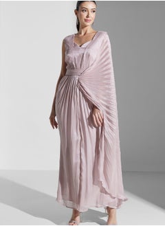 Buy Plisse Wrap Dress in Saudi Arabia