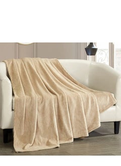 Buy Flannel and Microfiber Sofa Blanket Luxury Two-Piece Size Blanket Lightweight and Comfortable for Bed and Sofa Super Soft Solid Color in Saudi Arabia