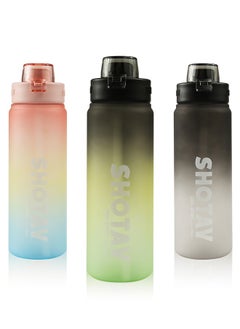 Buy SHOTAY Sports Water Bottles 1L BPA Free And Leakproof, Fast Flow With Removable Straw, Gym Water Bottle For School, Fitness And Outdoor Sports. in Saudi Arabia