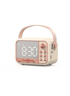 اشتري Retro Bluetooth Alarm Clock Speaker S11 Beige AI Edition في الامارات