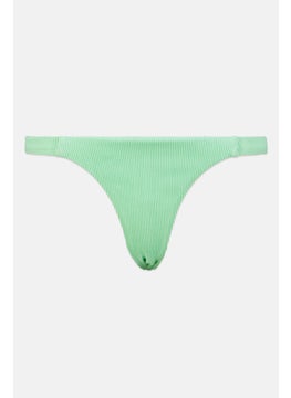 Buy Women Ribbed Pull On Bikini Bottom, Mint Green in UAE