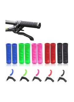 اشتري 5 Pcs Anti-Slip Brake Handle Silicone Sleeve Mountain Road Bike Dead Fly Universal Type Brake Lever Protection Cover في السعودية