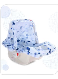 Buy 5-in-1 Spring Carry Cot & Rocker with Mosquito Net for Newborns,12Kg Capacity-Blue in Saudi Arabia