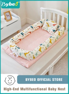 Buy Portable Baby Lounger, Babies Nest for Newborn Sleeping, Mattress for Crib and Bassinet, with Infant Pillow, Can Be Used for Bedroom, Travel, Camping, Gifts for Newborns, Infants, Kids in UAE