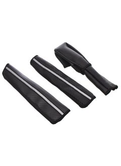 اشتري Set Of 4 Seat Belt Cover and Radar Reflector With Gear And Handbreak Cover - Black Grey في مصر