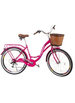 اشتري PHONIX Cute Bike - Stylish Steel Frame with 7-Speed Shimano Gears في مصر