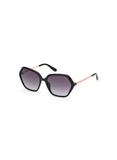 Buy Women's UV Protection Asymmetrical Shape Sunglasses - GU0013401B55 - Lens Size: 55 Mm - Shiny Black in UAE