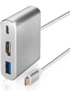 Buy MICROWARE USB-C Digital AV Multiport Adapter, USB 3.1 Type-C to HDMI Adapter, USB 3.0 HUB with 1 Charging Port, for The New MacBook, Chromebook Pixel with Aluminium Case in Egypt