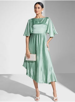 اشتري Dress With Flouncy Sleeve Detail في السعودية