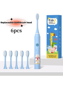 Buy Kids Electric Toothbrush USB Rechargeable Blue Bear in Saudi Arabia