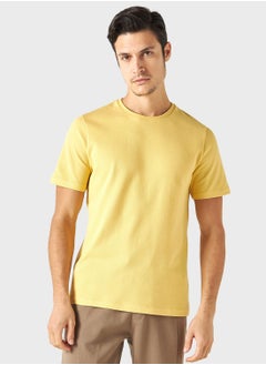 Buy Textured Crew Neck T-Shirt in Saudi Arabia