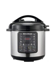 اشتري 8 liter electric pressure cooker black/silver في السعودية