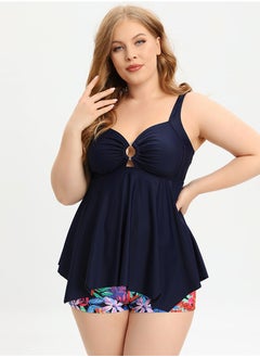 Buy Squality Plus Size Swimsuit Women's Spa Conservative High-Waisted Bikini in Saudi Arabia