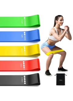 Buy Resistance band, Portable resistance bands for workout, Natural latex material, 5 different resistance levels, for Strength Training & Fitness Workouts, Pilates, Yoga, Fitness and Physical Therapy in UAE