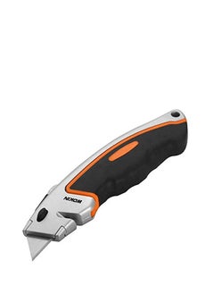 اشتري سكين Wokin Retractable Box Cutter Utility، سكين قوي قابل للفك مع شفرة إضافية SK5 شفرة للصندوق والسجاد والحبال والكرتون ومقبض مطاطي مريح 61 × 19 مم 301319 برتقالي أسود في الامارات