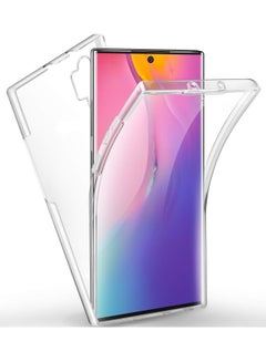Buy Samsung Galaxy Note 10 Plus Case, 360 Degree Full Body Protective Phone Case Clear Soft TPU silicone Front Hard PC Back Cover Casing in Egypt