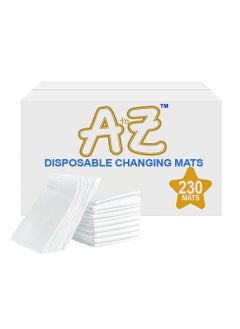 Buy A to Z - Disposable Changing Mat size (45cm x 60cm) Large- Premium Quality for Baby Soft Ultra Absorbent Waterproof - Pack of 230-White in UAE