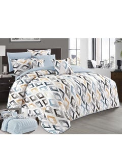 Buy 8-Piece Comforter Set Two-Sided Microfiber Double King Size 240x260 in Saudi Arabia