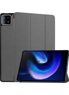 Buy Xiaomi Pad 6 / Xiaomi Pad 6 Pro 2023 case for, Slim Lightweight Hard Shell Cover with Three fold Stand, with Auto Sleep Wake Anti-scratch Smart Protective Cover (Case, Gray) in Saudi Arabia