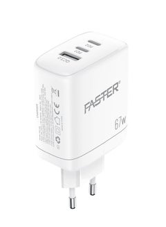 Buy PD-67W 65W USB C Charger 3-Port Laptop Charger Type C Fast Wall Charger Plug Compatible with MacBook Pro/Air,HP/Dell/Lenovo,iPad Pro/Air,iPhone 13/14/15 Pro Max,Galaxy S23,Steam Deck in UAE