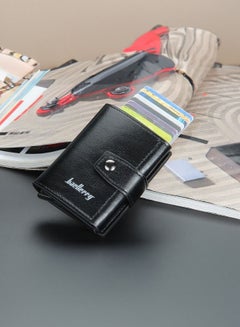 Buy New BAELLERRY Men's RFID Blocking Metal Aluminum Alloy Card Holder Wallet with Auto Pop-up Card Slots in Saudi Arabia