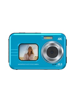 Buy Waterproof Anti-Shake Digital Camera 1080P Full HD 2.4MP Dual Screen Selfie Video Recorder For Swimming Underwater DV Recording in Saudi Arabia