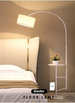 اشتري With Shelf Nordic Modern Iron Atmosphere Standing Floor Lamp LED Three-Tone Lighting With Coffee Tray في الامارات