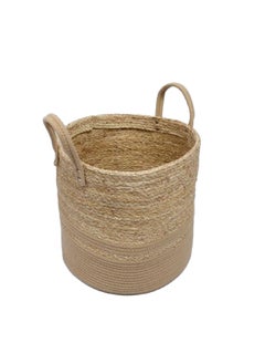 Buy STORAGE BASKET 30X30X31CM COTTON-R BROWN in Saudi Arabia