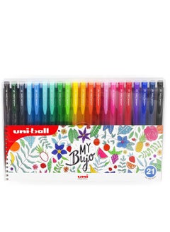 اشتري 21-Piece Signo Gel Ink Retractable Rollerball Pen Multicolour في الامارات