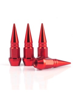 اشتري 8 Pcs Red Spike Tire Valve Caps - 45mm Long Aluminum Alloy Valve Stem Caps for Cars, SUVs, Trucks, Bicycles, and Motorcycles - Cool Impale Design for Enhanced Style and Protection. في الامارات